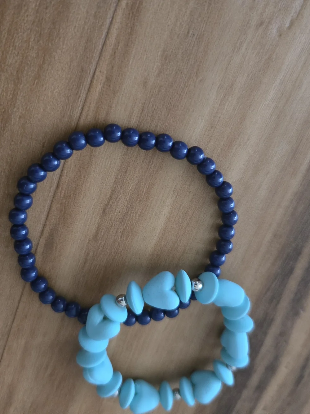 4/$15 Tropical Girls Turquoise & Navy Bracelets Set Boho Bangles